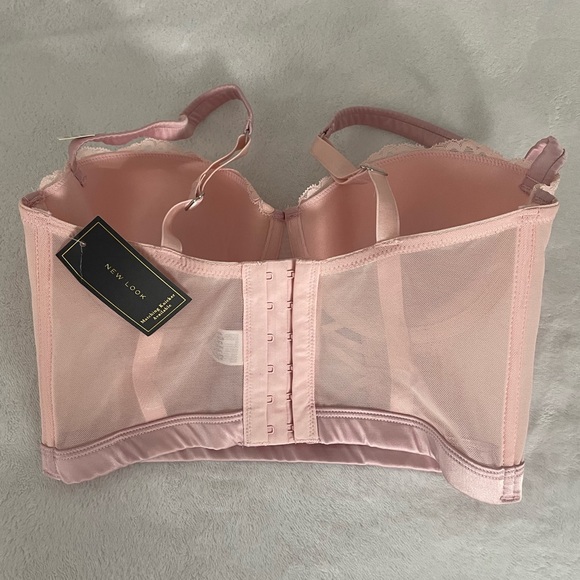 NWT ASOS New Look Pink Lace Bra/Bustier - Picture 3 of 5